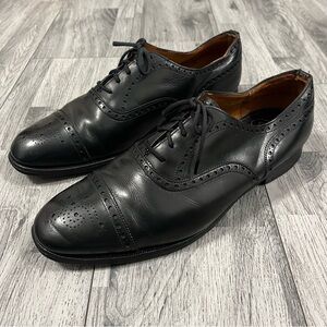 Vintage Church’s Handmade Diplomat Semi Brogues Black Calf Leather Sz 9.5 UK